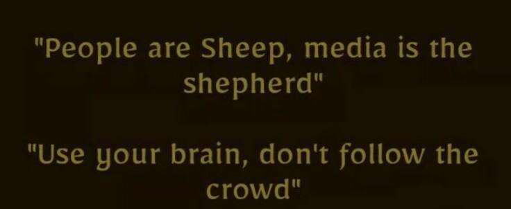 This is such a GOOD QUOTE!!!! "DONT BE A SHEEP AND FOLLOW THE CROWD A LION WALKS-example-1