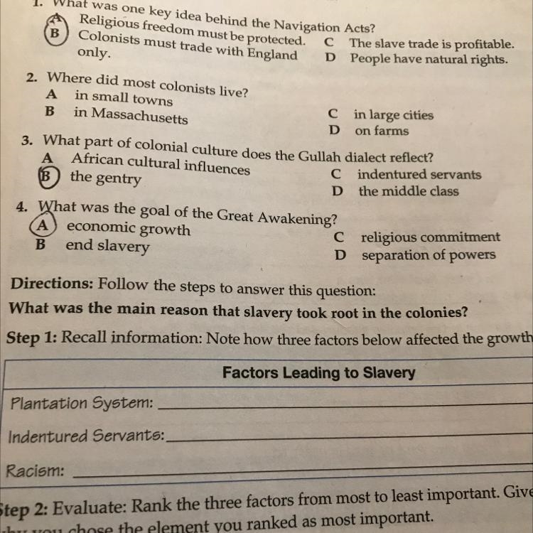 2. Where did most colonists live? Number 2 plzzzz help-example-1