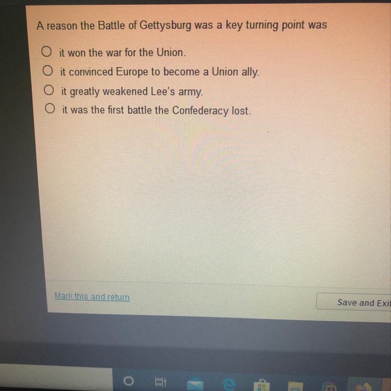 A reason the Battle of Gettysburg was a key turning point was?-example-1