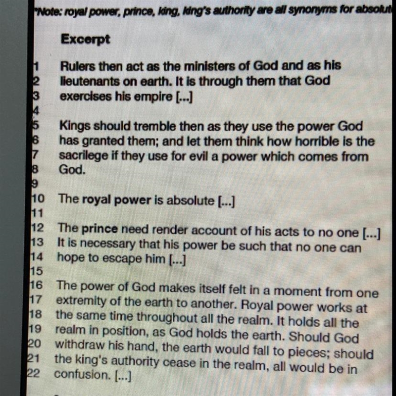 1. In lines 1-2, what does the phrase, "Rulers then act as the ministers of God-example-1