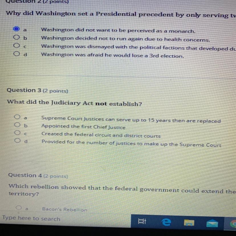 What did the judiciary act not establish-example-1