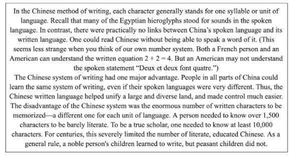 How did writing help unite China?-example-1