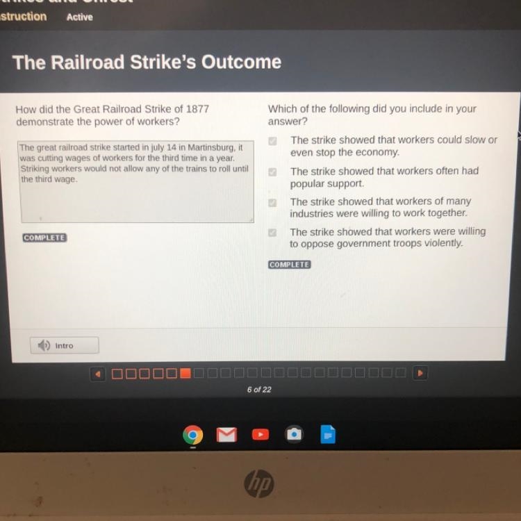 How did the Great Railroad Strike of 1877 demonstrate the power of workers?-example-1