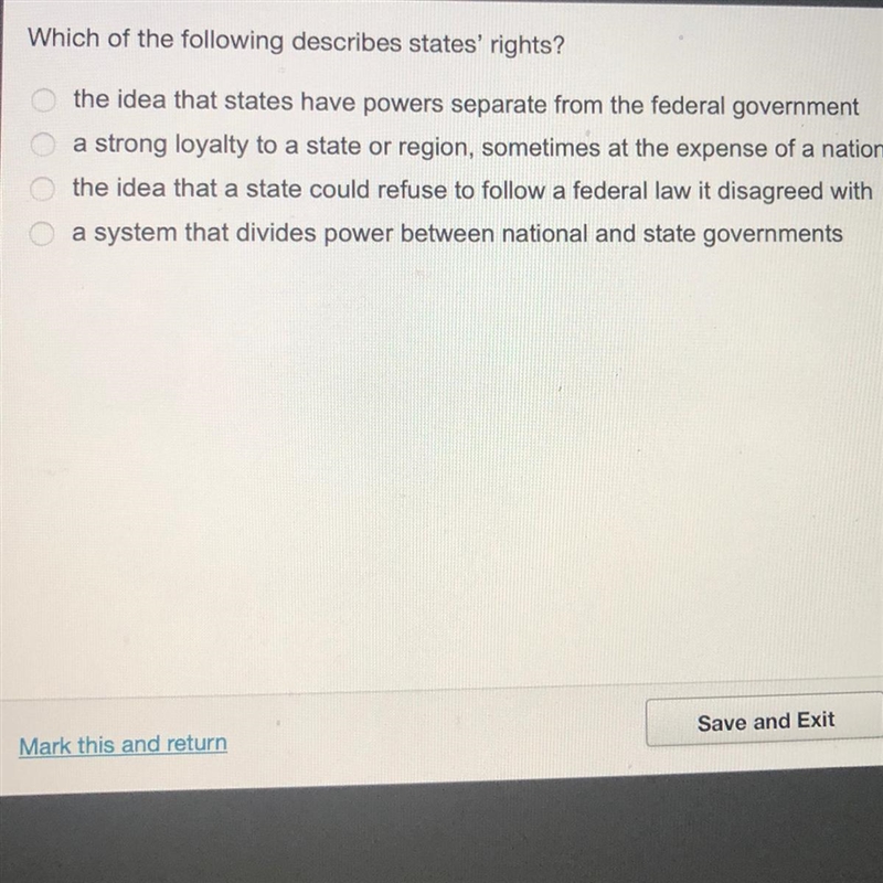 Which of the following describes states' rights?-example-1