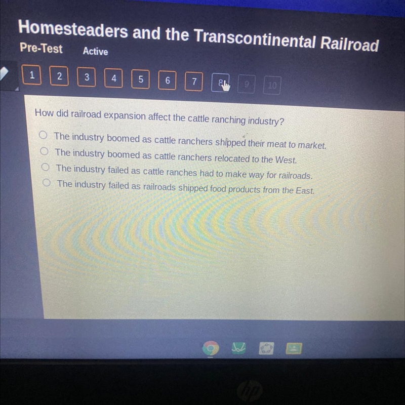 How did railroad expansion affect the cattle ranching industry?-example-1