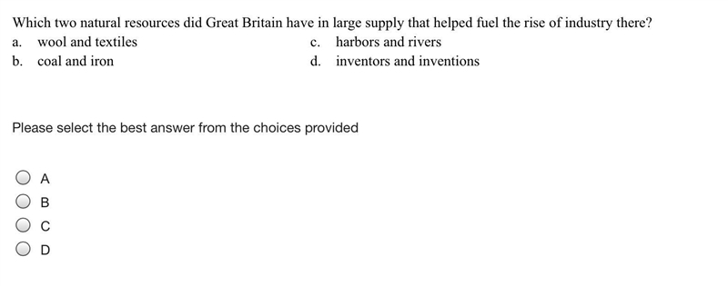 Which two natural resources did Great Britain have in large supply that helped fuel-example-1