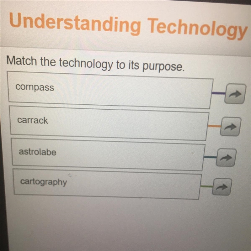 Match the Technology to its purpose-example-1