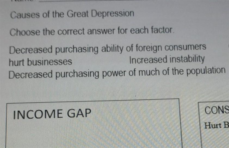 Which of this goes in INCOME GAP.​-example-1