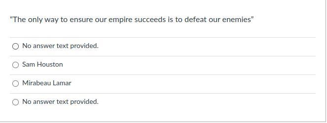 Who said it Sam Houston or Lamar? Please hurry-example-1