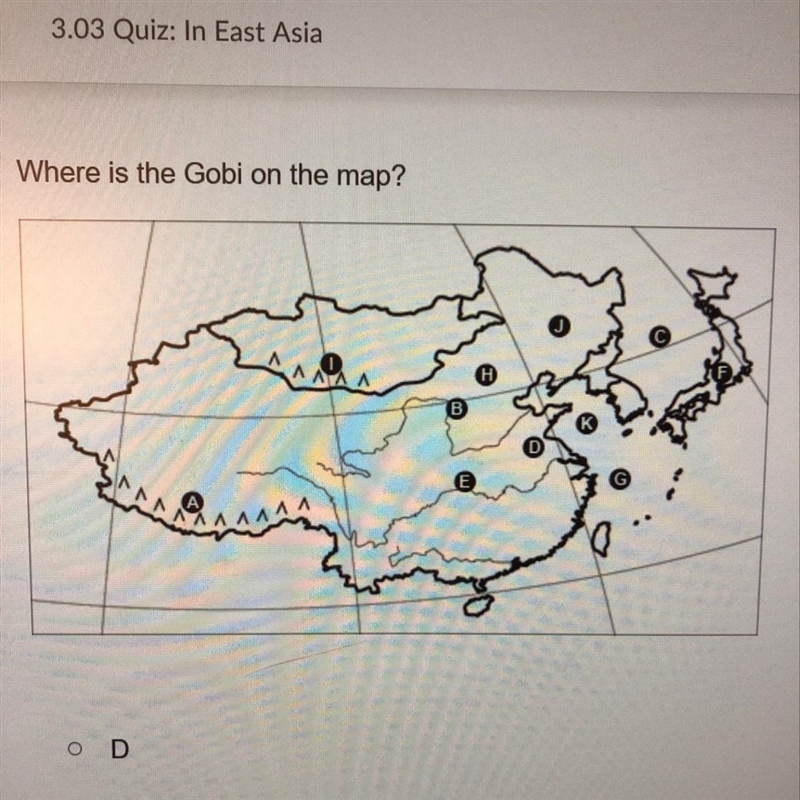 10 Points!! Where is the Gobi on the map?-example-1