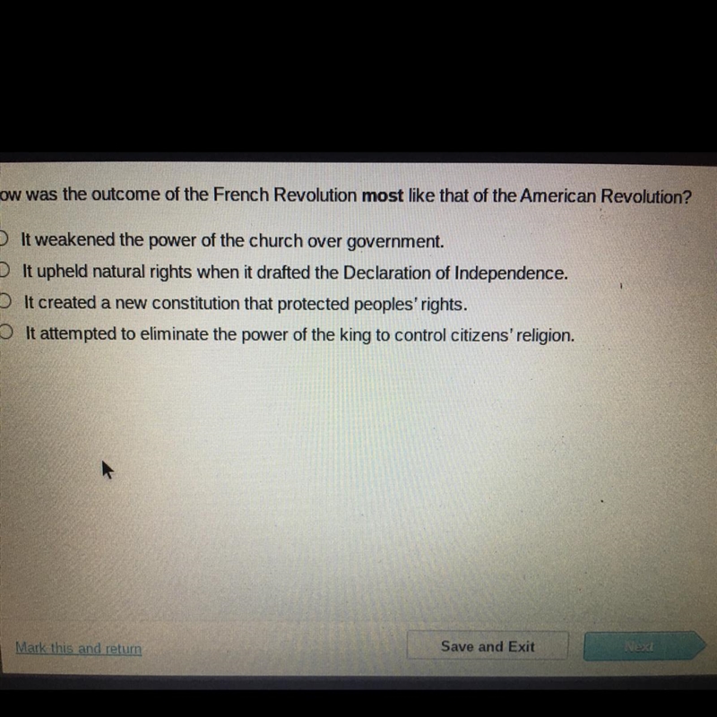 What was the outcome of the French Revolution most like that of the American Revolution-example-1