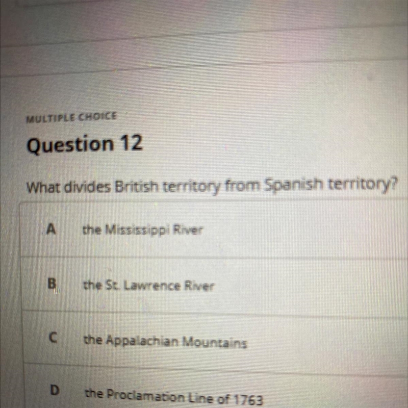 What divides British territory from Spanish territory-example-1