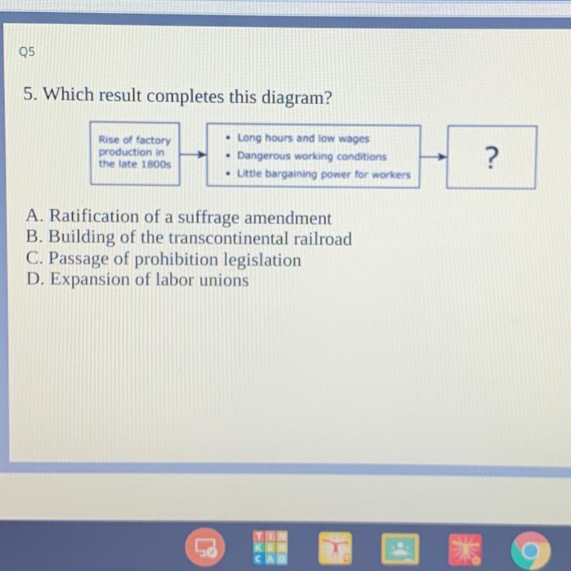 Q5 5. Which result completes this diagram?-example-1