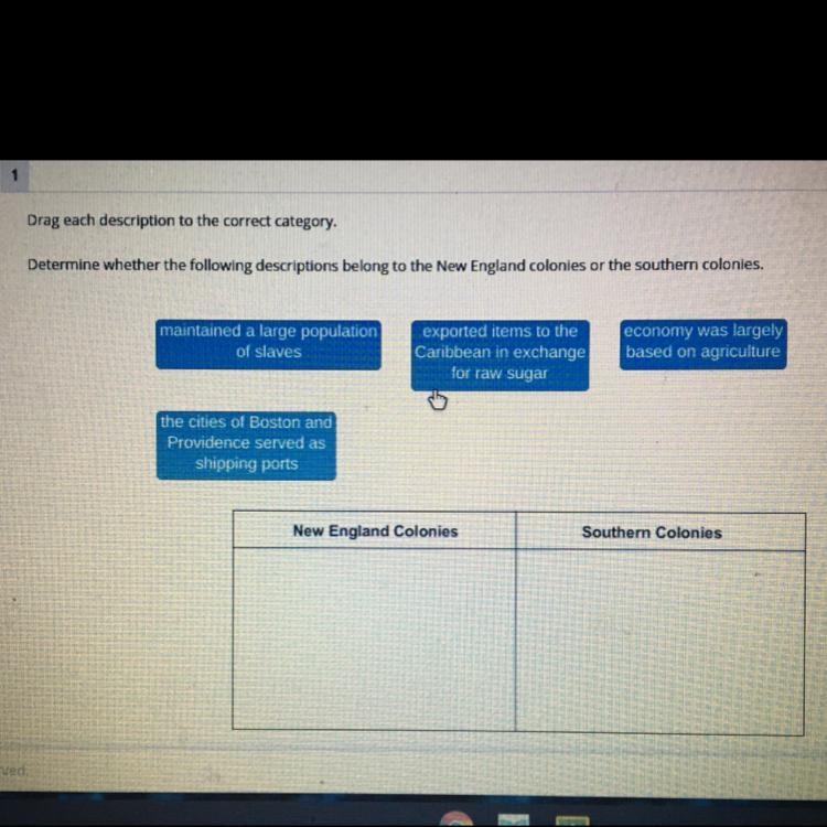 Drag each description to the correct category. Determine whether the following descriptions-example-1