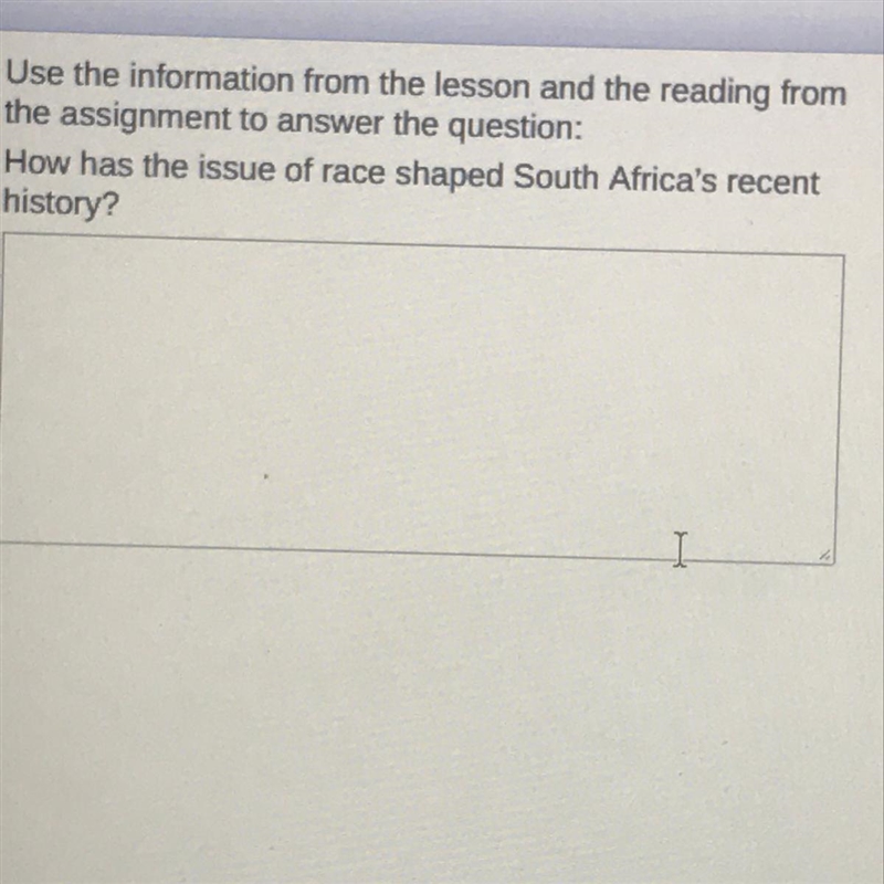 How has the issue of race shaped South Africa’s recent history?-example-1