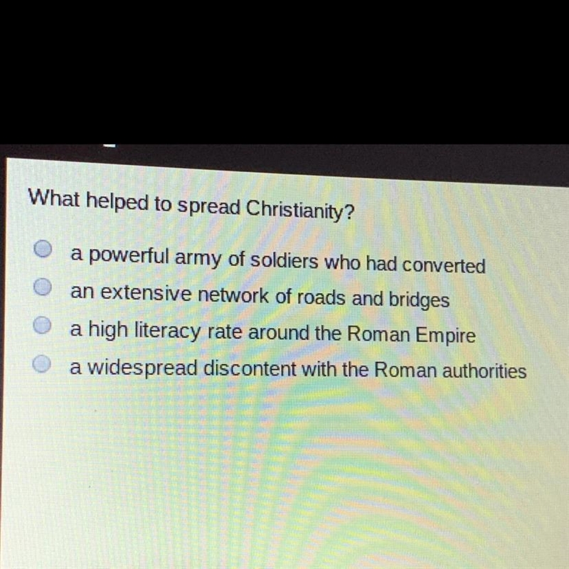 What helped to spread Christianity?-example-1