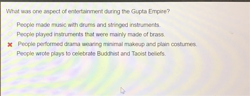 Gupta Empire. Question and answers below. Please help. Thanks-example-1