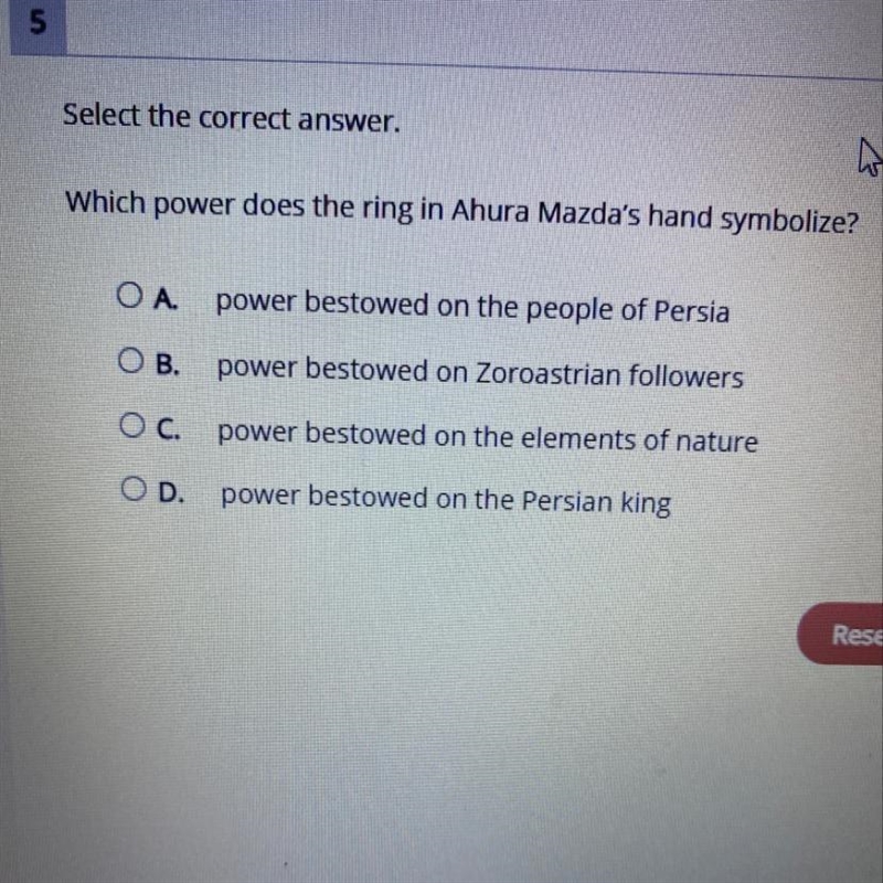 Which power does the ring in ahura mazda have-example-1