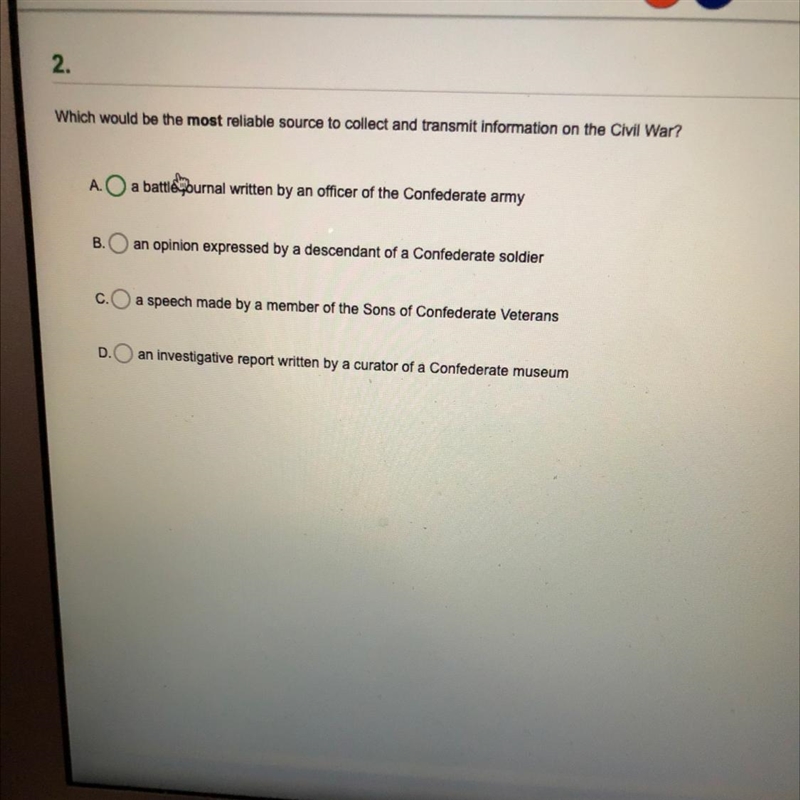 Which would be the most reliable source to collect and transmit information on the-example-1