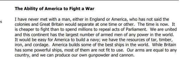 What are three phrases that show America’s ability to fight Britain?-example-1