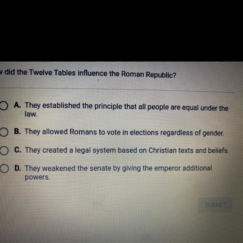 How did the 12 tables influence the Roman republic￼-example-1