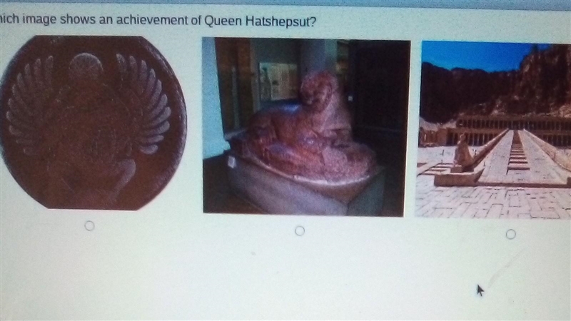 Which image shows an achievement of Queen Hatshepsut?​-example-1