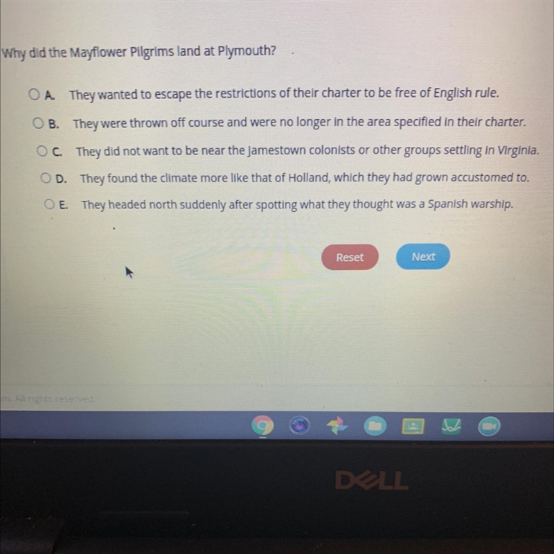 Why did the Mayflower Pilgrims land at Plymouth?-example-1