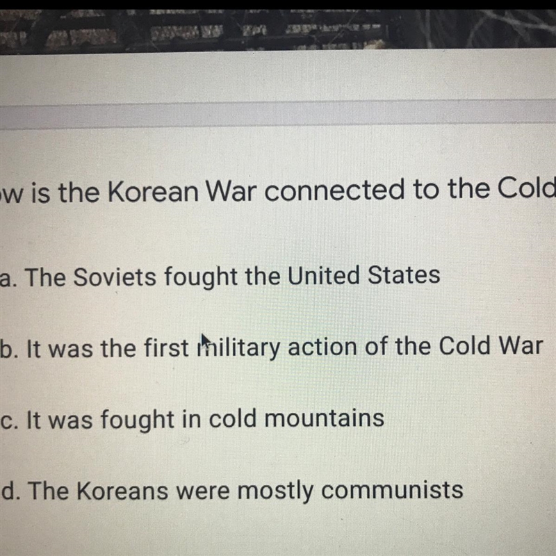 How is the Korean War connected to the Cold War ?-example-1