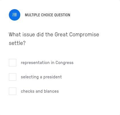 What issue did the Great Compromise settle?-example-1