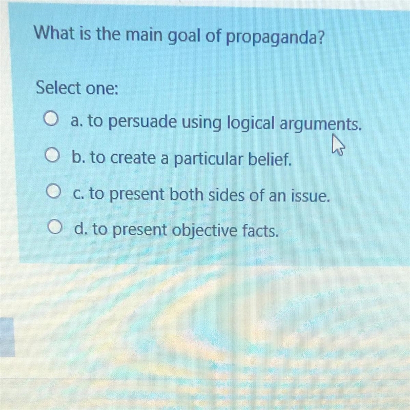 What is the main goal of propaganda?-example-1