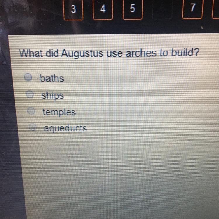 ANSWER PLZ ASAP!!! what did Augustus use archers to build?-example-1