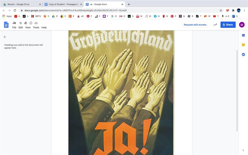 I cannot think of anything for these questions T-T the poster says... Greater germany-example-2