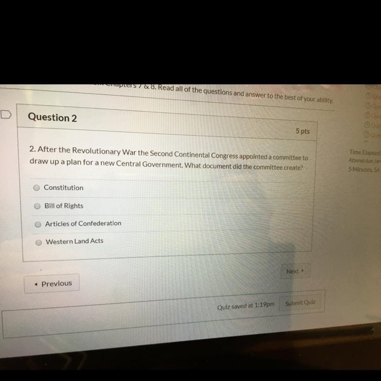 After the revolutionary war the second continental congress appointed a committee-example-1