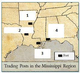 The fort labeled with the number 3 on the map above is __________. A. New Orleans-example-1