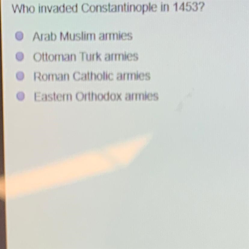 Who invaded Constantinople in 1453-example-1