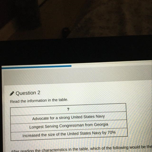 After reading the characteristics in the table which of the following would be the-example-1