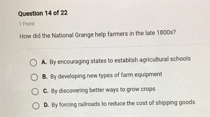 How did the National Grange help in the late 1800s?-example-1