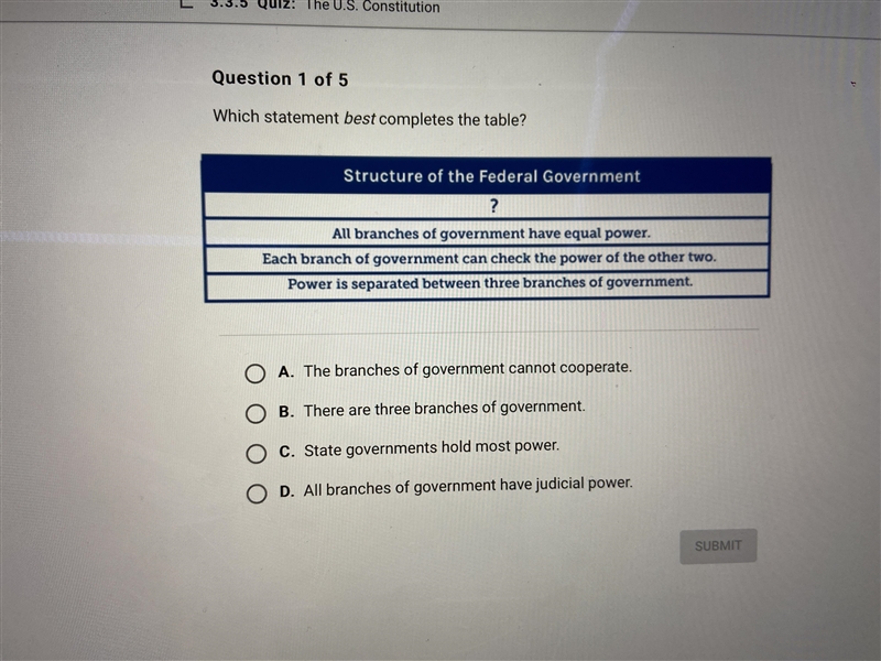 Which statement best completes the table?-example-1