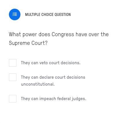 What power does Congress have over the Supreme Court?-example-1