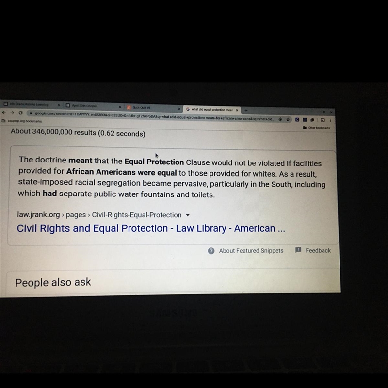 What did equal protection mean for African Americans?-example-1