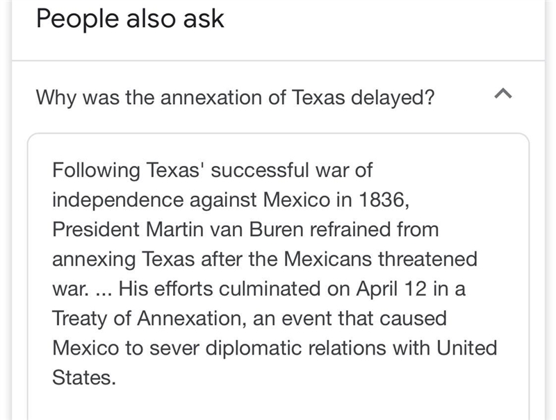 Discuss the two reasons that the U.S. delayed the annexation of Texas for nearly 10 years-example-1