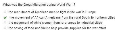 What was the Great Migration during World War I?-example-1