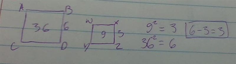 The area of square ABCD is 4 times larger than the area of square WXYZ. If the area-example-1