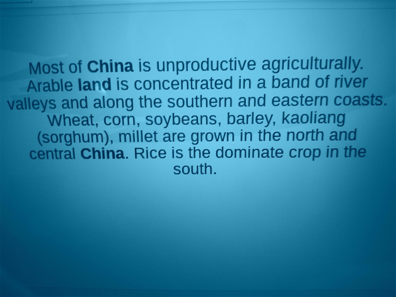 Where is China's greatest farming region?-example-1