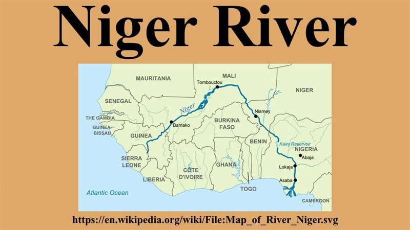 The Niger River is represented by which number?-example-1