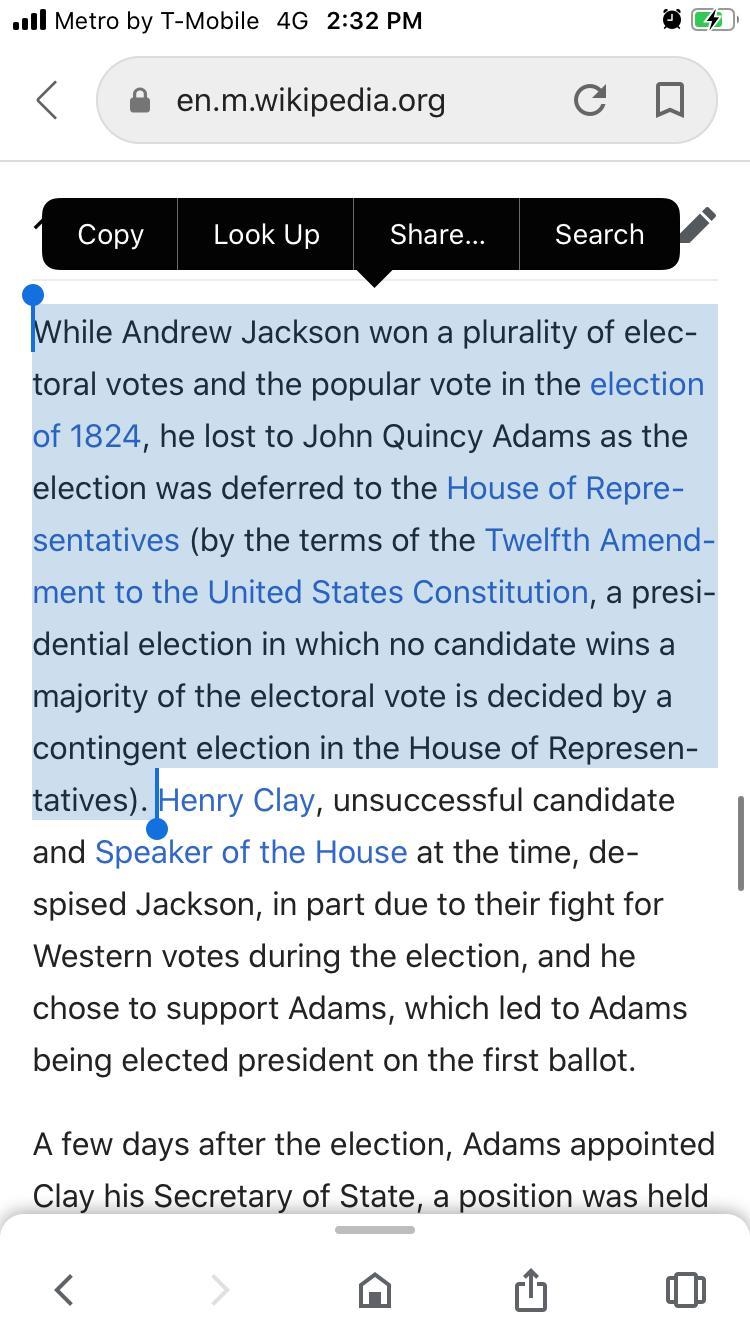 Why was andrew jackson upset with the outcome of the election of 1824?​-example-1