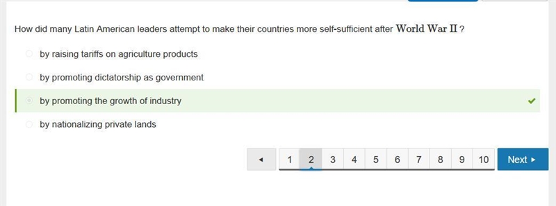 How did many Latin American leaders attempt to make their countries more self-sufficient-example-1