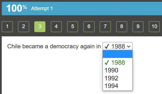 Chile became a democracy again in-example-1