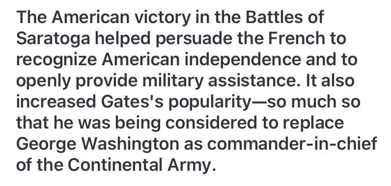 Why was Saratoga an important victory for the Americans?-example-1