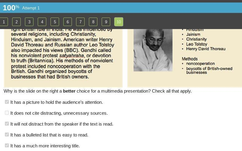 This shows two versions of the same information. Why is the slide on the right a better-example-1